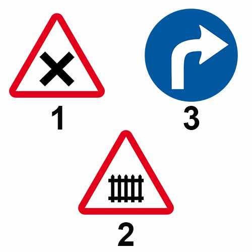 Care din indicatoarele următoare semnalizează locuri în care trebuie să reduceți viteza?