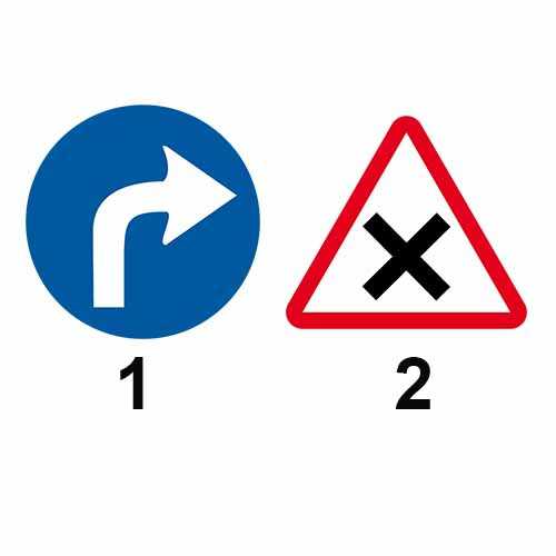 Care dintre cele două indicatoare vă obligă să reduceți viteza?